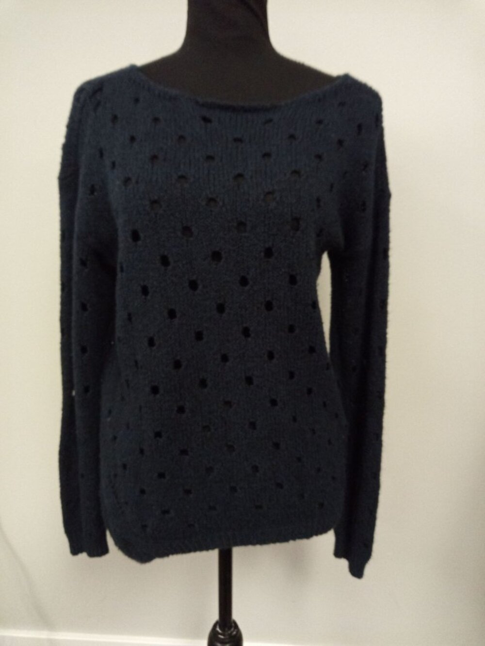 Maurices Women's Blue Crewneck Hole Design Sweater XS